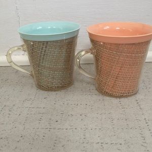 Vintage Raffia Melamine cups